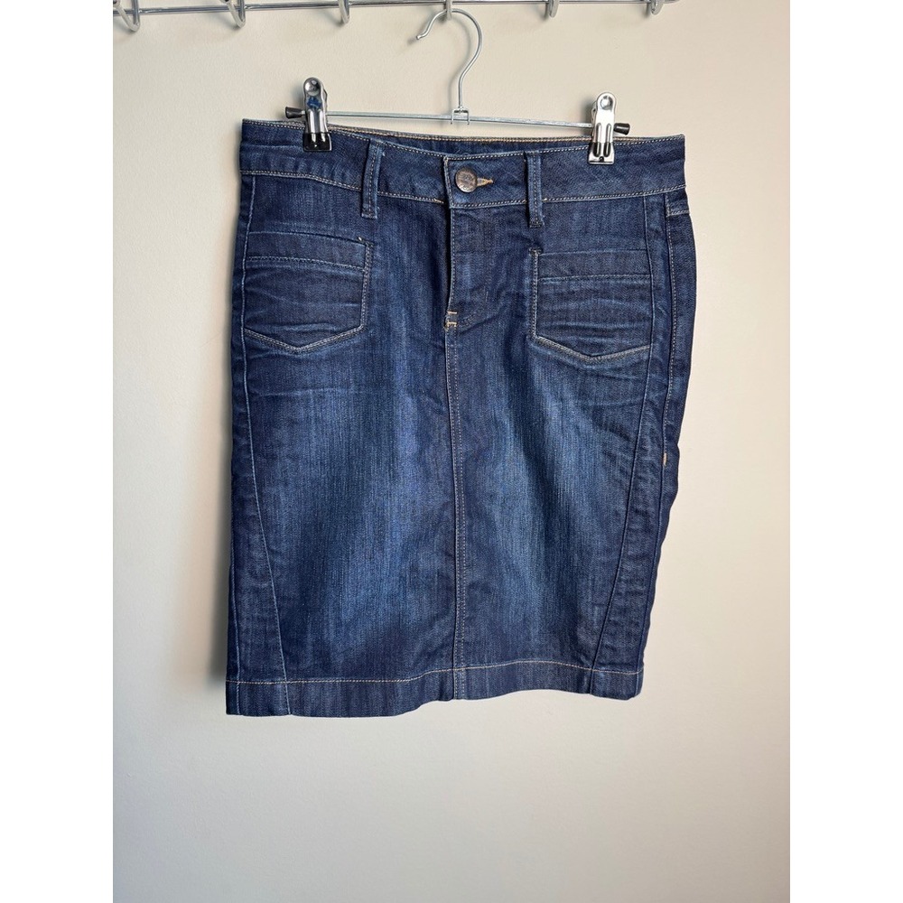 Esprit Casual Denim Pencil Skirt Womens 10 Dark Wash Y2K Indie Sleaze School